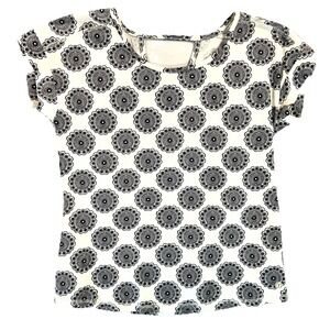 Talbots Women's S Shirt Black And White Short Sleeve Tshirt soft timeless luxury